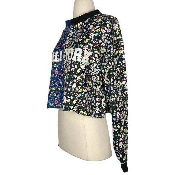 CYNTHIA ROWLEY X BANDIER Cali York Floral Cropped Sweatshirt - Picture 3 of 5